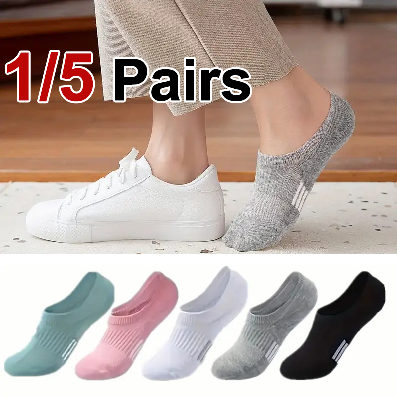 No Show Sock Women - 1/5 paar dames onzichtbare laag uitgesneden